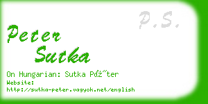 peter sutka business card